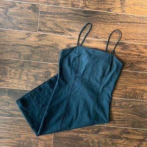 Paneled Spaghetti Strap Bodycon Dress